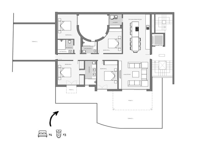 4 sovrum Lägenhet att hyra i Costa de la Calma, Calvià med pool - 7 000 € (Ref: 9511395)