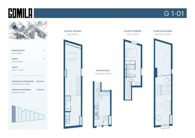 Appartement de 1 chambre à louer à El Terreno, Palma de Mallorca avec piscine - 1 900 € (Ref: 9585011)