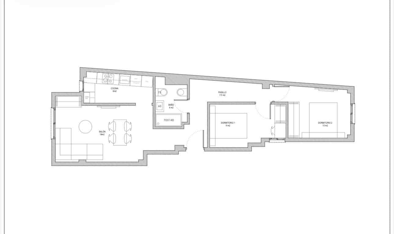 2 quarto Apartamento para venda em Malaga cidade - 315 000 € (Ref: 9650638)