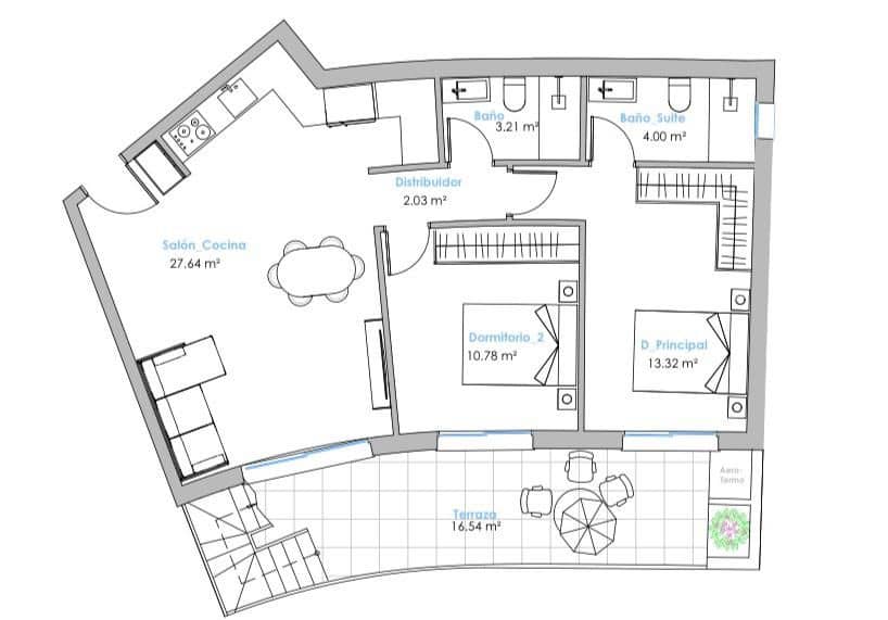 2 soverom Penthouse til salgs i Fuengirola med svømmebasseng - € 475 000 (Ref: 9778422)