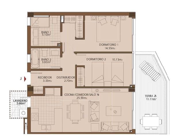 2 Zimmer Apartment zu verkaufen in Torreblanca, Fuengirola mit Pool - 465.000 € (Ref: 9781376)