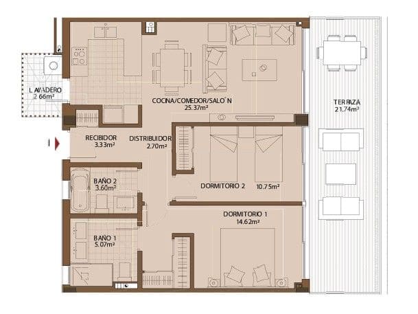 2 soverom Leilighet til salgs i Fuengirola med svømmebasseng - € 465 000 (Ref: 9782917)
