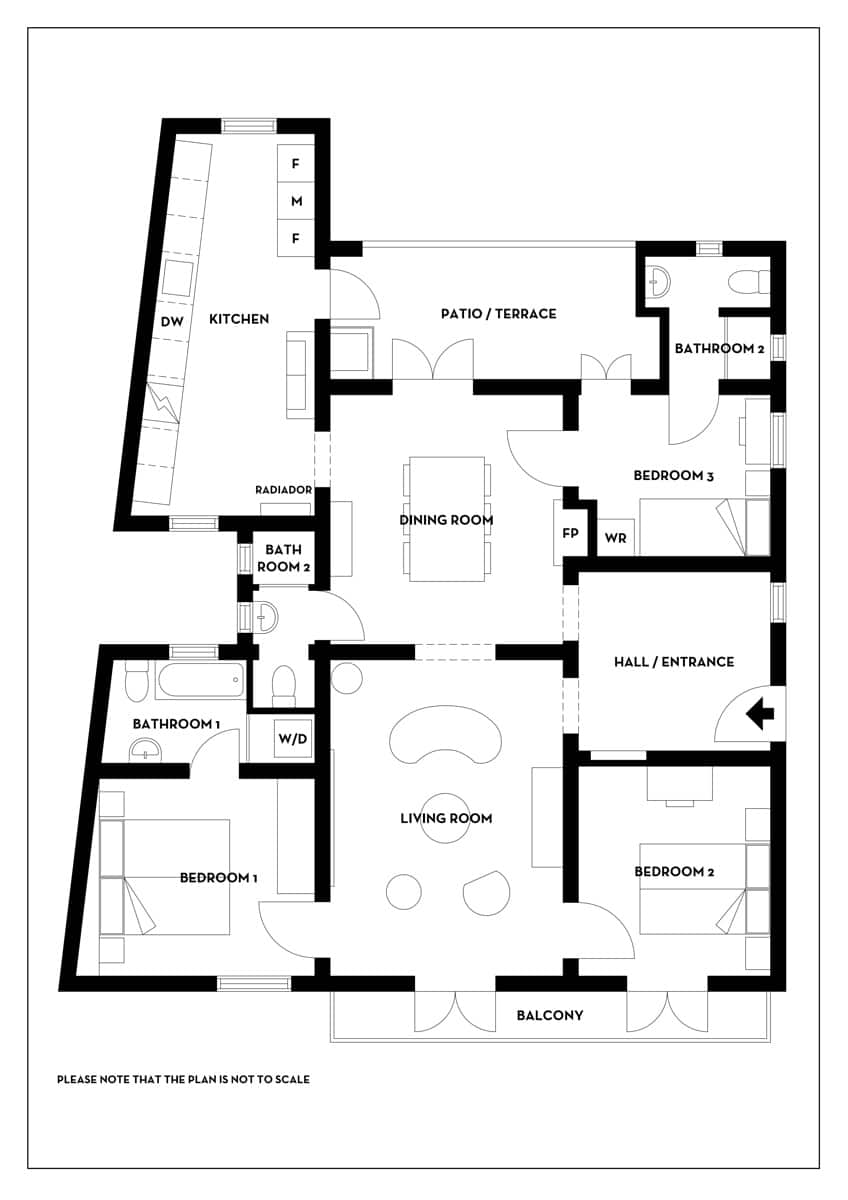 3 quarto Apartamento para arrendar em Palma de Mallorca - 3 200 € (Ref: 9880299)