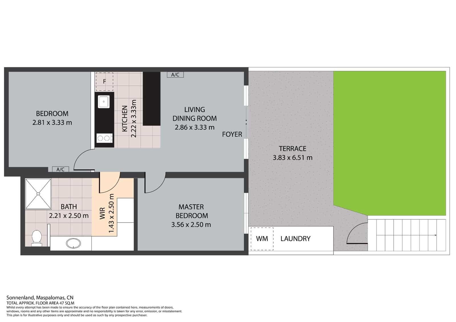 Bungalow de 2 habitaciones en Sonneland en venta con piscina - 305.000 € (Ref: 9551622)