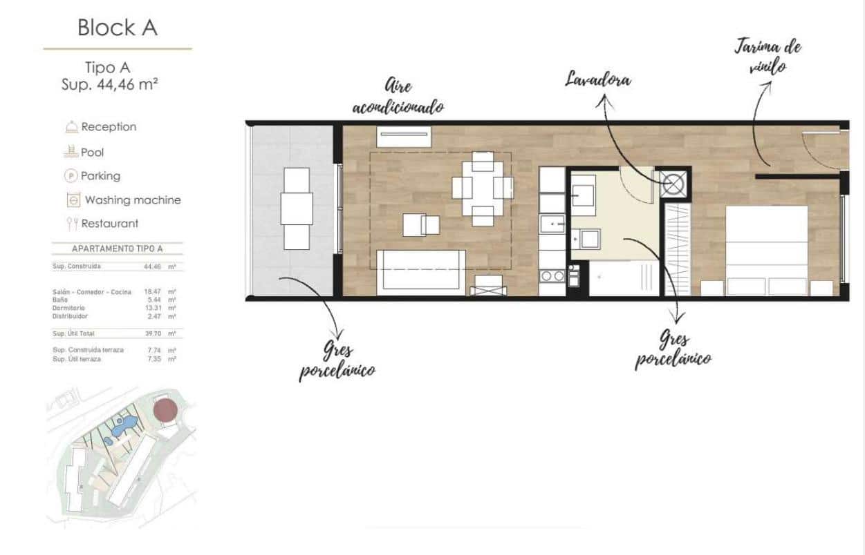 1 sypialnia Apartament na sprzedaż w Puerto Rico z basenem - 229 500 € (Ref: 9670753)