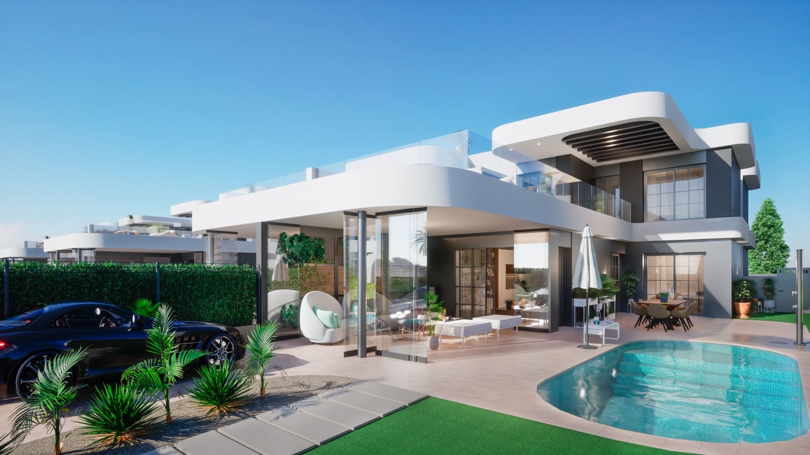 3 bedroom Semi-detached Villa for sale in Los Alcazares with pool - € 499,000 (Ref: 9403981)