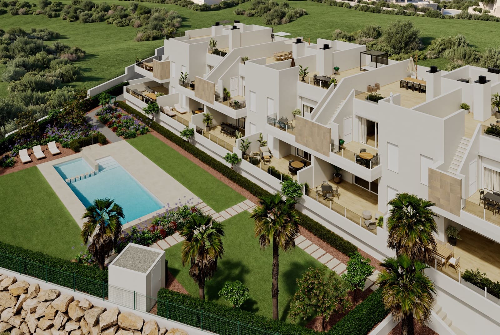 2 soveværelse Lejlighed til salg i Algorfa med swimmingpool - € 299.000 (Ref: 9403998)