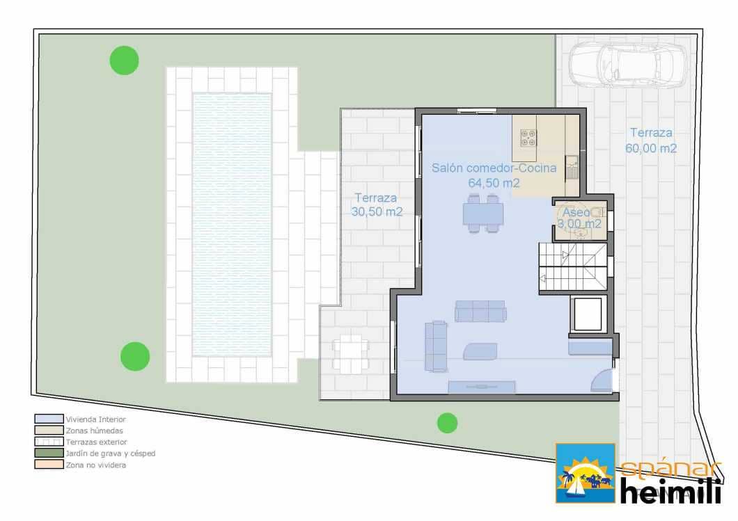 3 quarto Casa em Banda para venda em Ciudad Quesada com piscina - 842 380 € (Ref: 9404224)