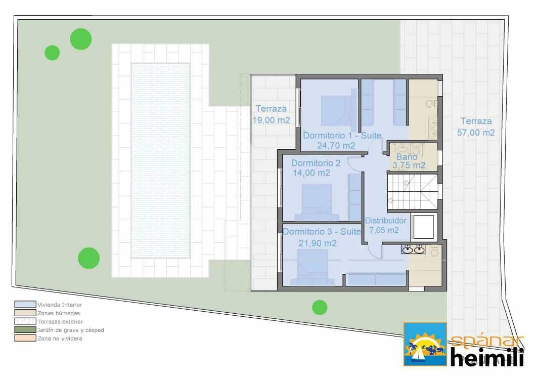 3 quarto Casa em Banda para venda em Ciudad Quesada com piscina - 842 380 € (Ref: 9404224)
