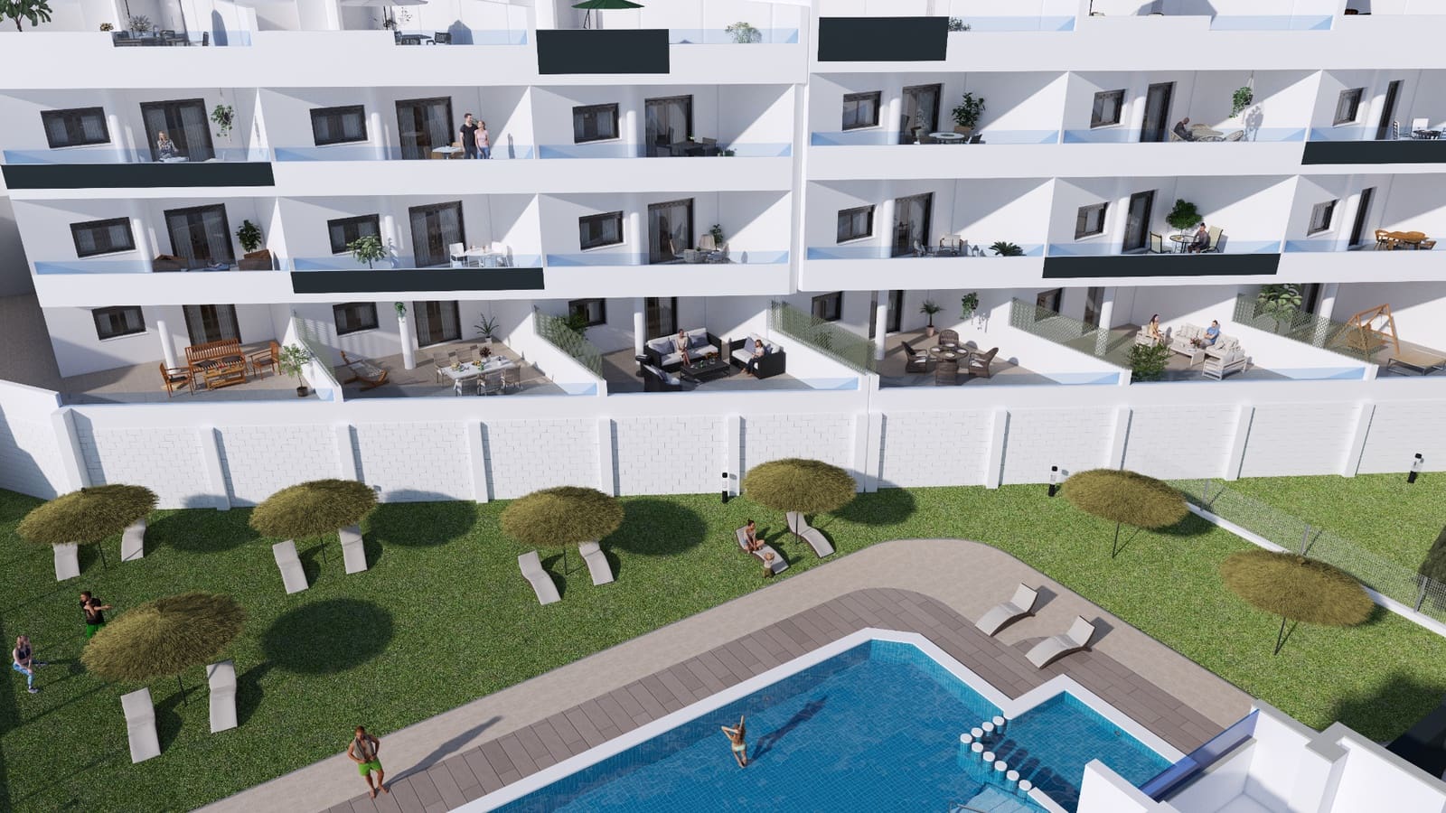 2 soveværelse Lejlighed til salg i Torrevieja med swimmingpool - € 254.900 (Ref: 9404369)