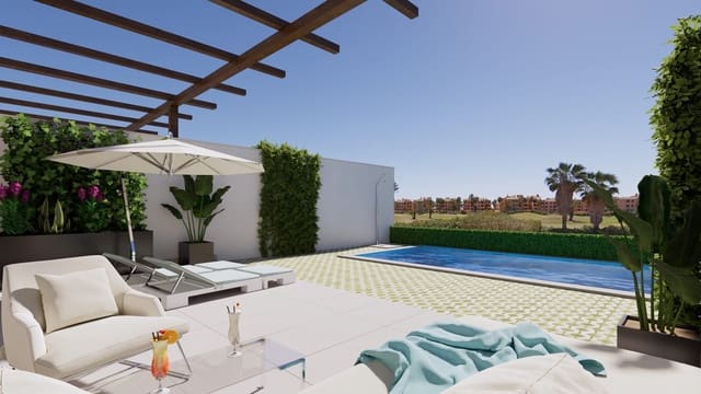 3 chambre Maison de Ville à vendre à Las Lomas de Rame - Bahía Bella, Los Alcázares avec piscine - 357 000 € (Ref: 9730837)