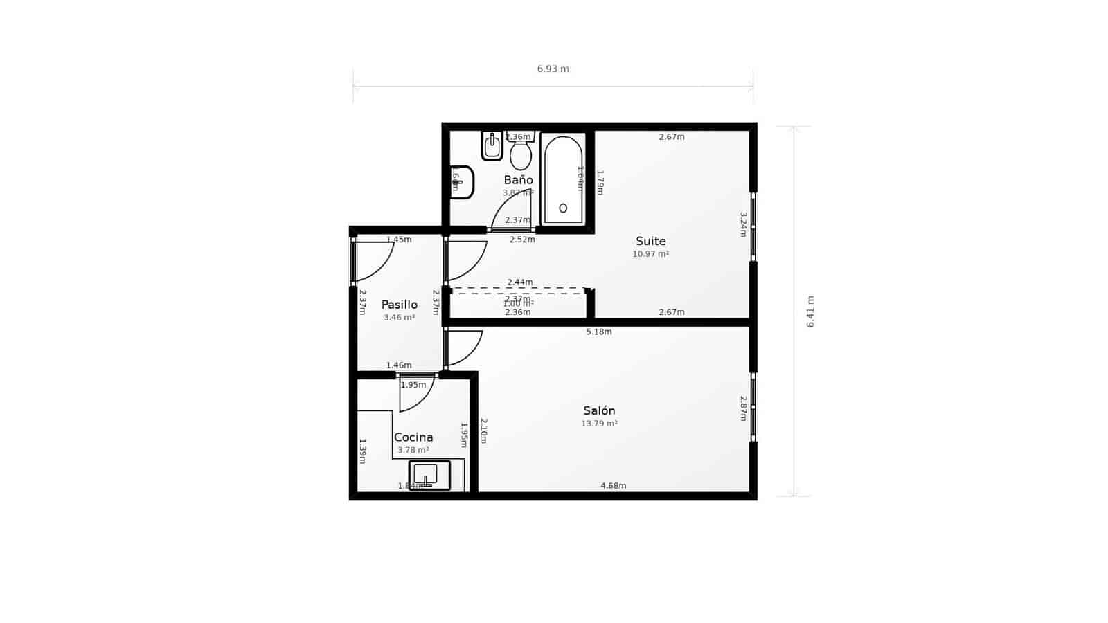 1 quarto Apartamento para venda em Malaga cidade - 290 000 € (Ref: 10030684)