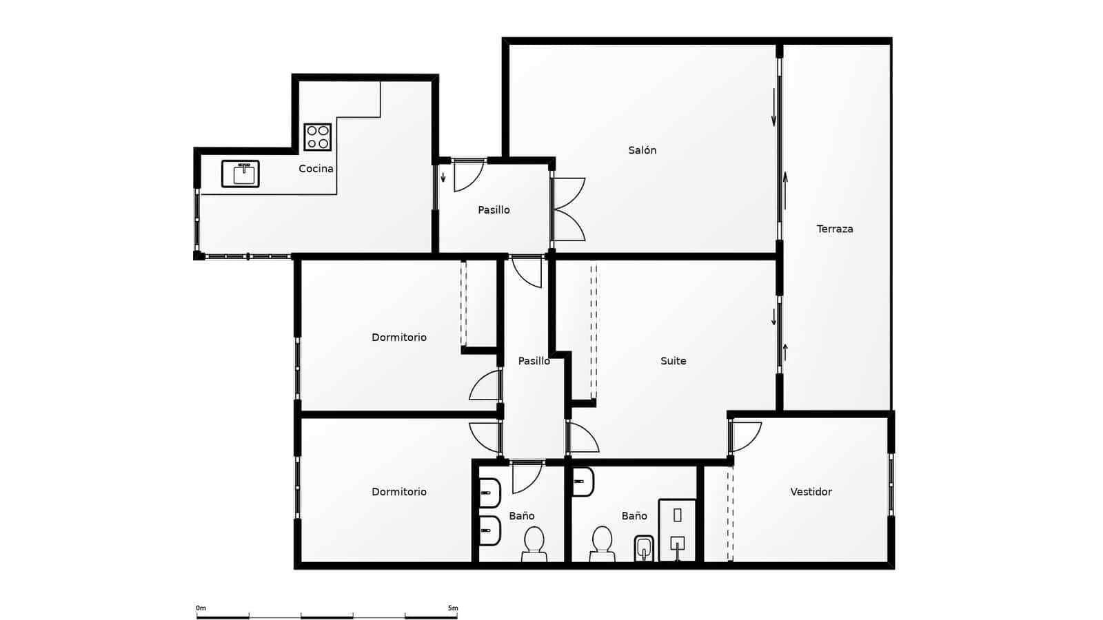 4 Zimmer Wohnung zu verkaufen in Malaga Stadt mit Garage - 750.000 € (Ref: 10151459)