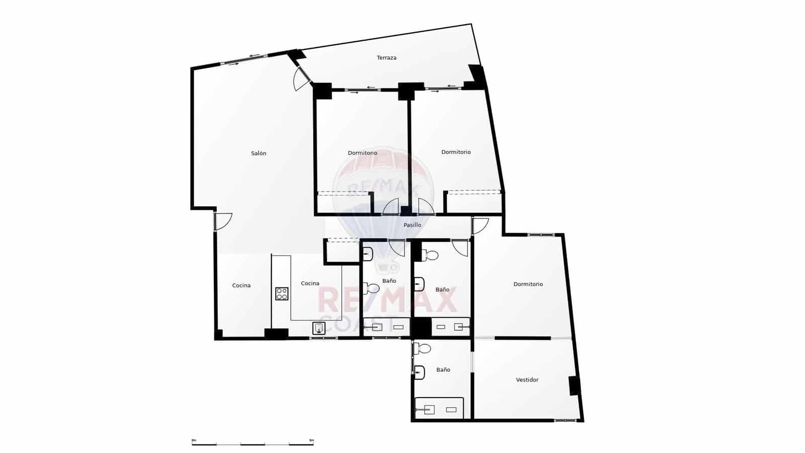 3 bedroom Flat for sale in Malaga city - € 799,000 (Ref: 8960238)