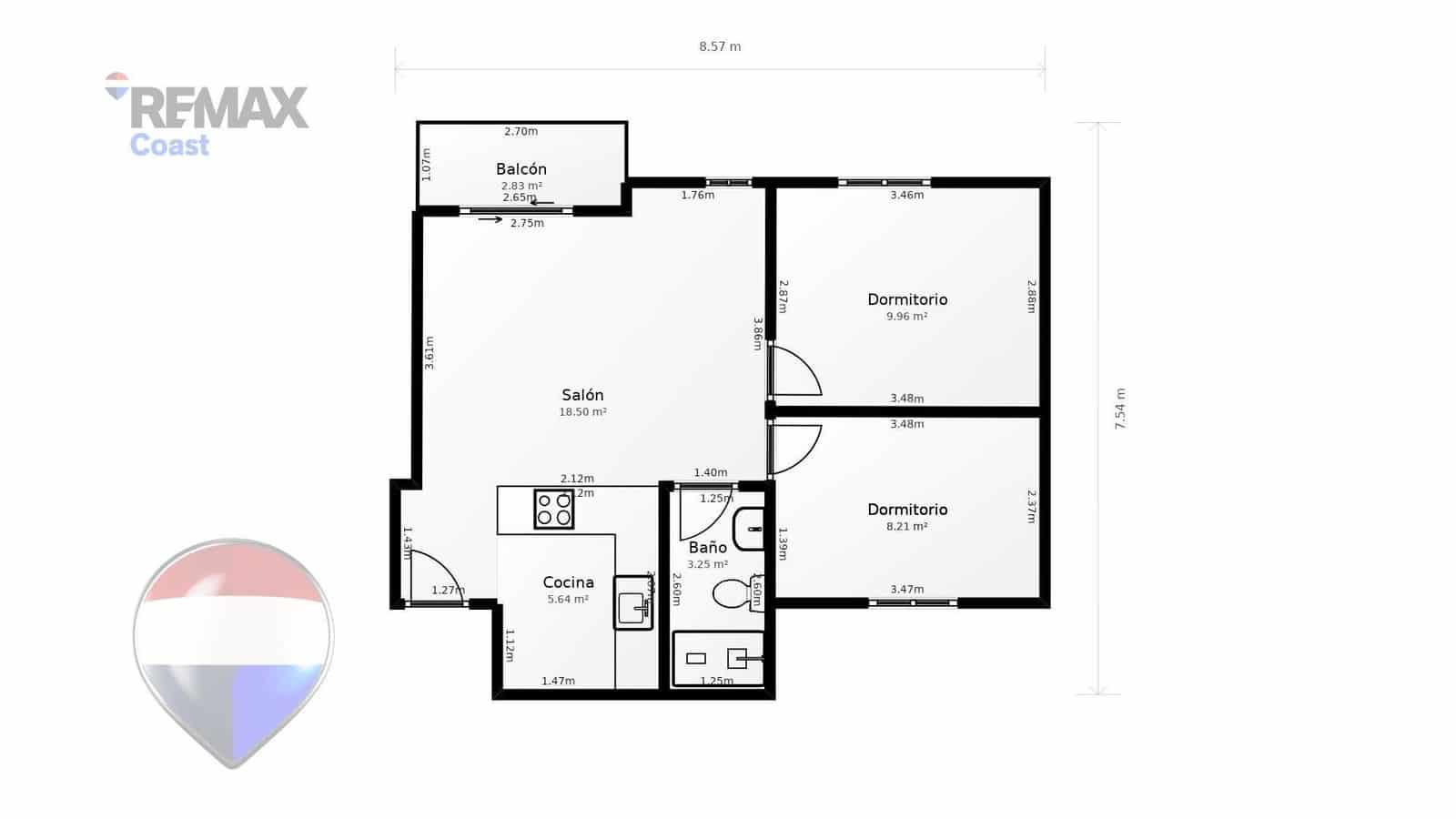 2 chambre Appartement à vendre à Malaga ville - 350 000 € (Ref: 9977526)