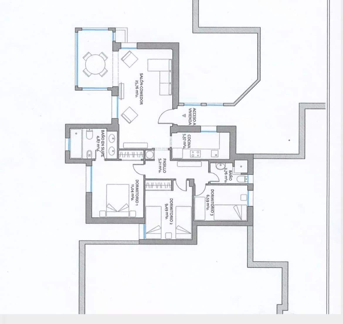 3 bedroom Flat for rent in Miraflores with pool - € 1,900 (Ref: 9945724)