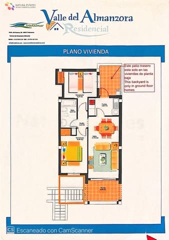Appartement de 2 chambres à louer à Palomares, Cuevas del Almanzora avec piscine garage - 550 € (Ref: 9892296)