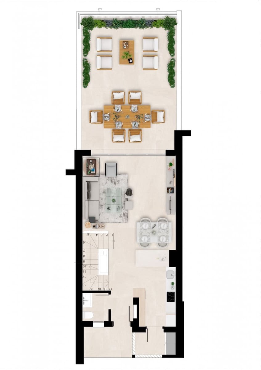3 soveværelse Rækkehus til salg i Estepona med garage - € 348.000 (Ref: 7016196)