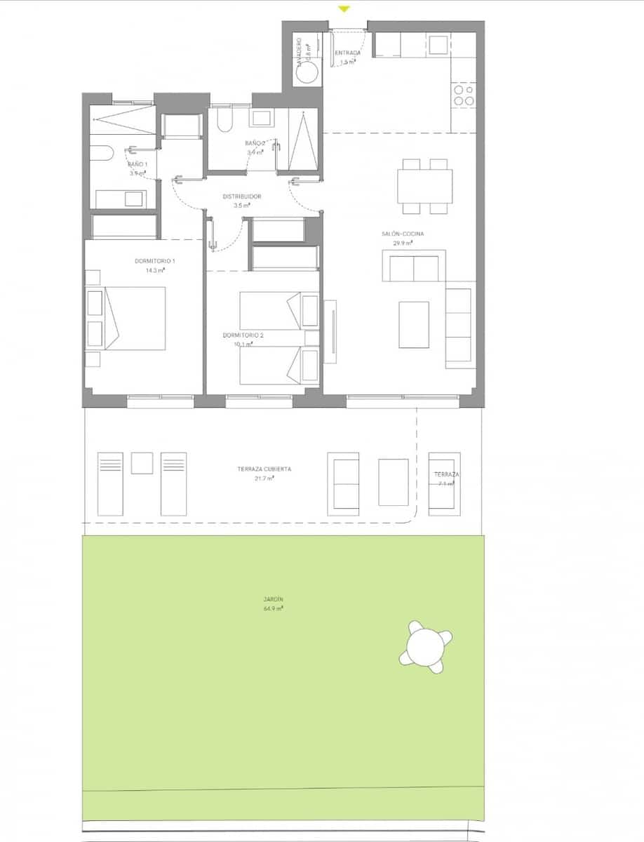 2 makuuhuone Huoneisto myytävänä paikassa La Cala de Mijas mukana uima-altaan 
autotalli - 315 000 € (Ref: 8109604)
