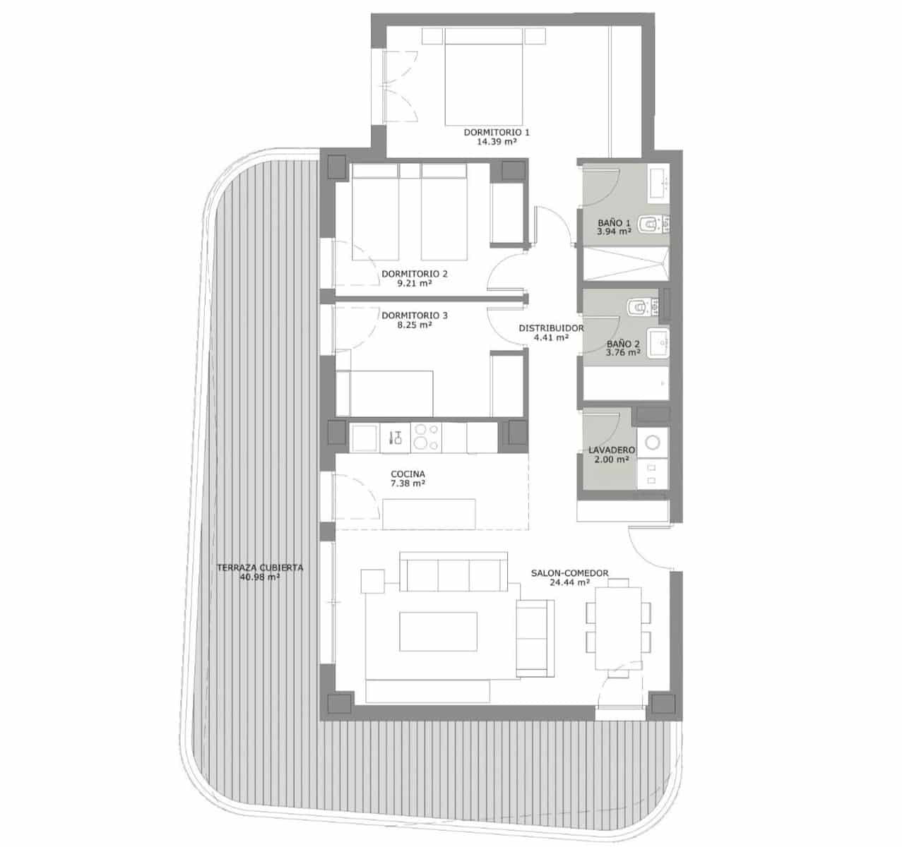 3 camera da letto Appartamento in vendita in Fuengirola con piscina garage - 379.950 € (Rif: 8109637)