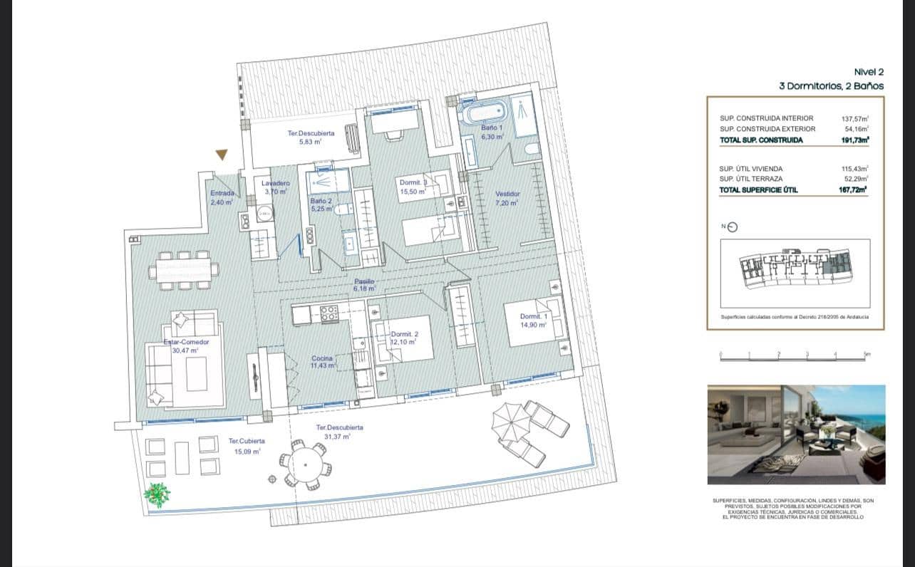 3 soveværelse Lejlighed til salg i Torrequebrada - € 895.000 (Ref: 8798881)