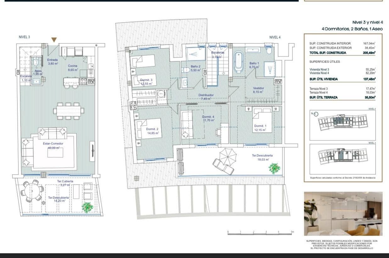 3 soveværelse Lejlighed til salg i Torrequebrada - € 895.000 (Ref: 8798881)