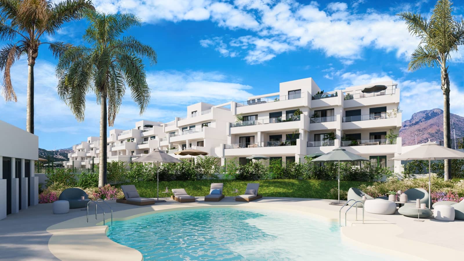 Apartamento de 2 habitaciones en Estepona en venta con piscina garaje - 253.000 € (Ref: 10002011)
