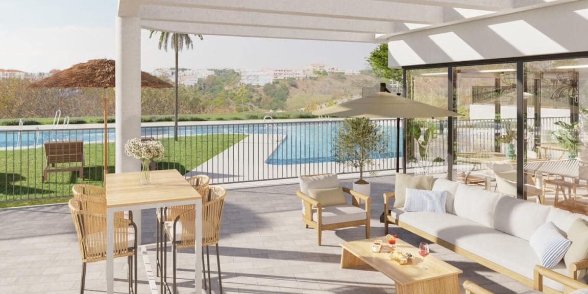 Apartamento de 2 habitaciones en Mijas Costa en venta con piscina garaje - 384.900 € (Ref: 10002012)