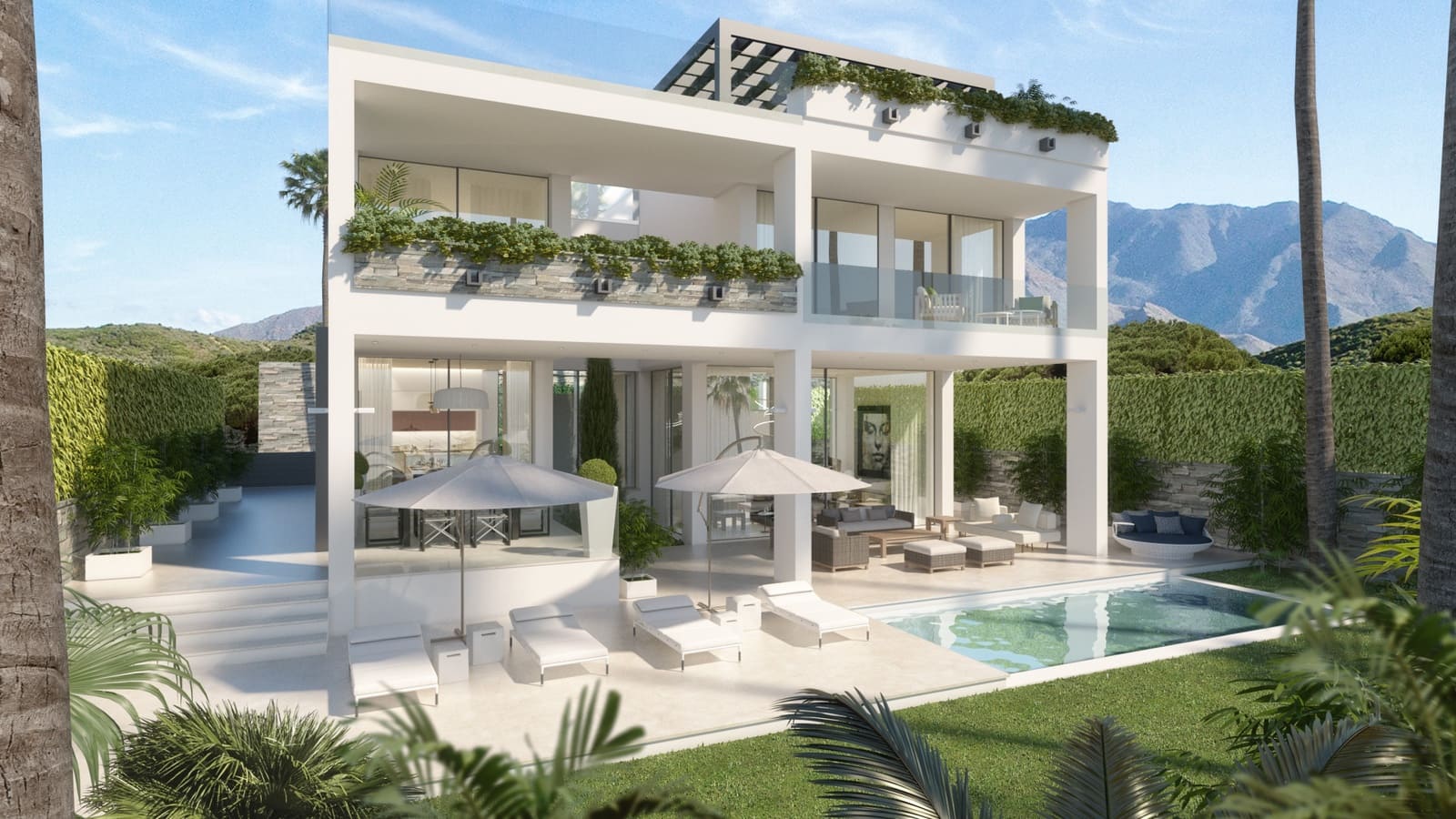 3 soverom Villa til salgs i Estepona med svømmebasseng garasje - € 885 000 (Ref: 10002128)