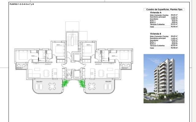 2 chambre Appartement à vendre à Puerto Deportivo, Guardamar del Segura avec piscine - 259 000 € (Ref: 9184420)