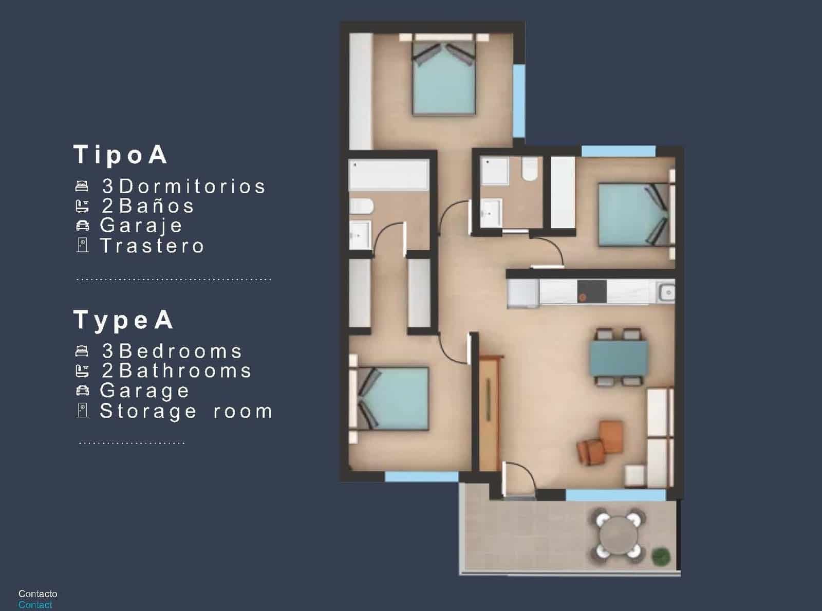 3 Zimmer Apartment zu verkaufen in San Pedro del Pinatar mit Pool - 304.000 € (Ref: 9517193)