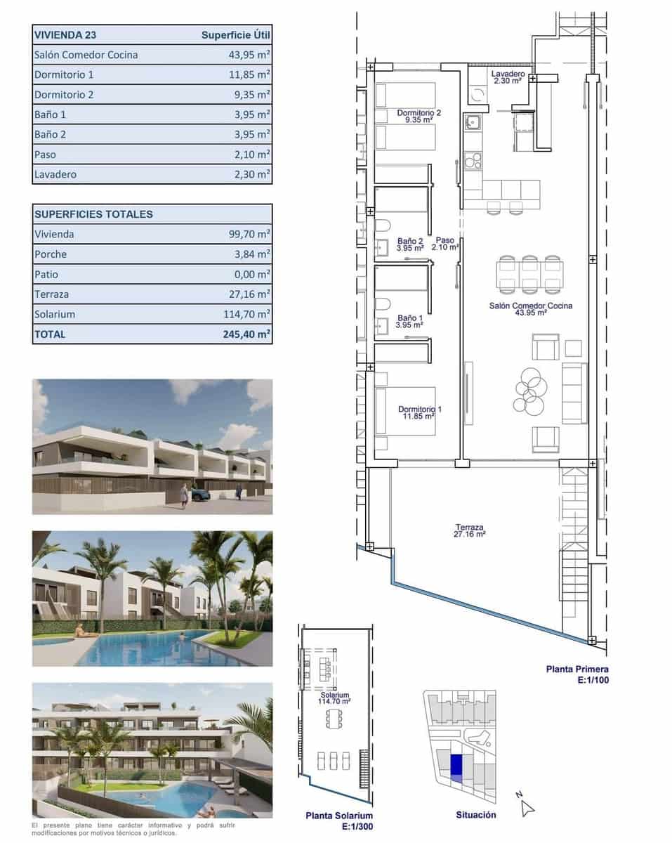 2 chambre Villa/Maison Mitoyenne à vendre à Pilar de la Horadada avec piscine - 425 000 € (Ref: 9765822)