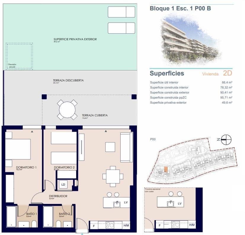 2 camera da letto Appartamento in vendita in Denia con piscina - 360.000 € (Rif: 9766021)