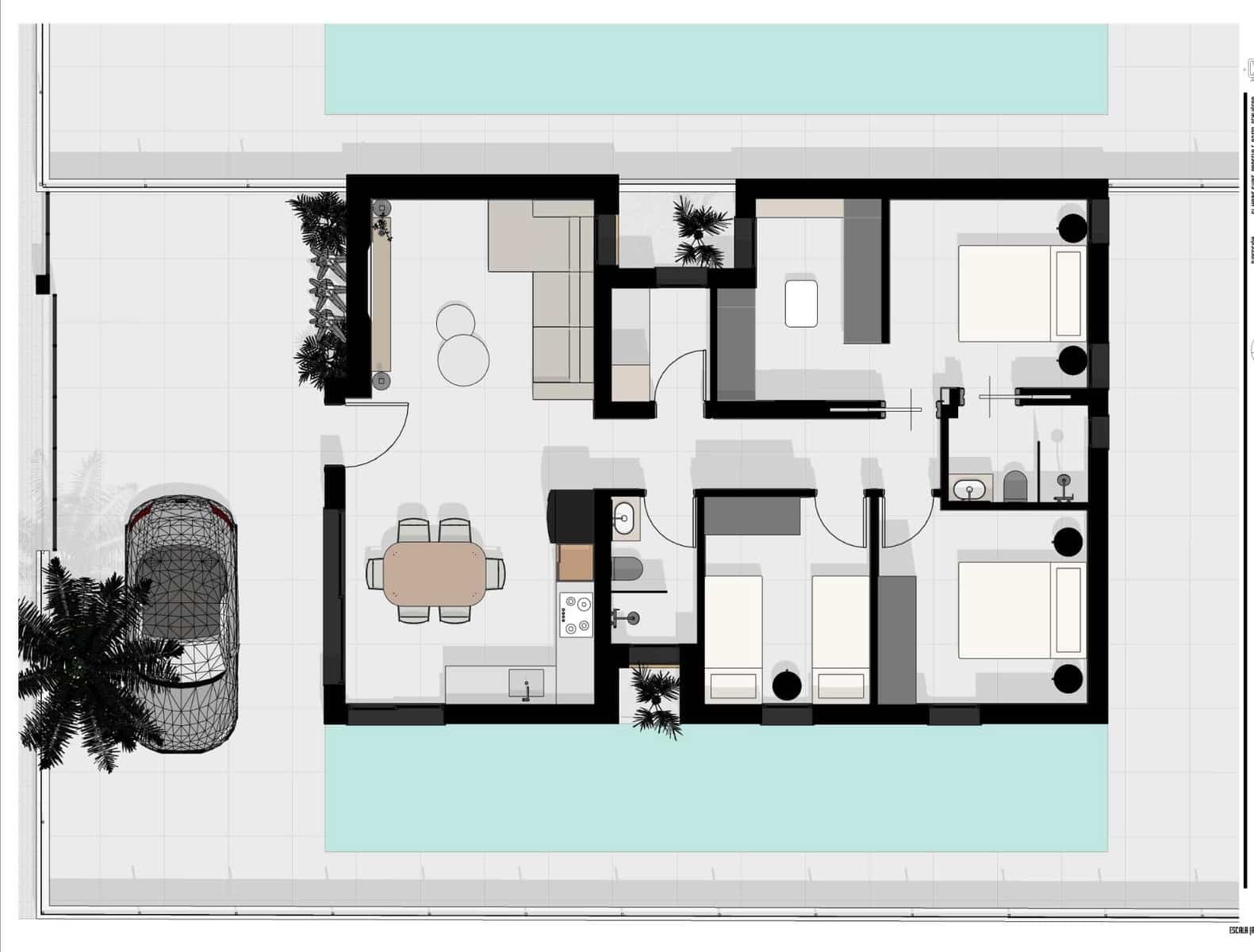 3 Zimmer Villa zu verkaufen in Benijofar - 399.900 € (Ref: 9766301)