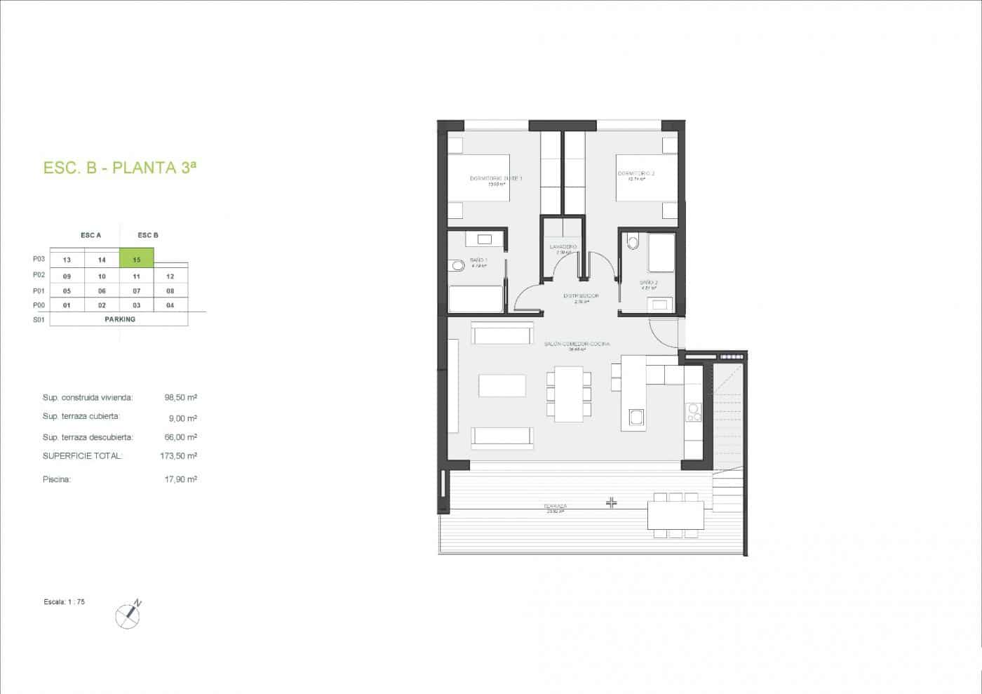 2 soveværelse Lejlighed til salg i Orihuela med swimmingpool - € 875.000 (Ref: 9862535)