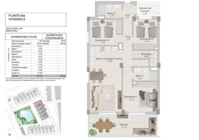 3 chambre Appartement à vendre à Santa Pola avec piscine - 570 000 € (Ref: 9862767)