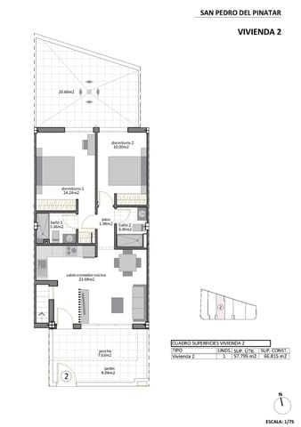2 sypialnia Dom szeregowy na sprzedaż w San Pedro del Pinatar z basenem - 299 950 € (Ref: 9862942)