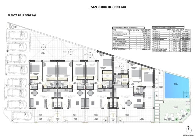 2 sypialnia Dom szeregowy na sprzedaż w San Pedro del Pinatar z basenem - 299 950 € (Ref: 9862942)