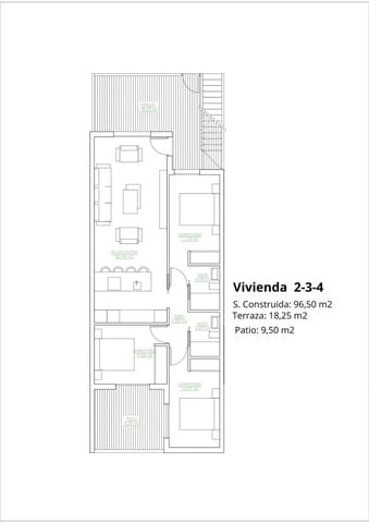 3 sypialnia Dom szeregowy na sprzedaż w Lo Pagan, San Pedro del Pinatar z basenem - 269 900 € (Ref: 9863026)