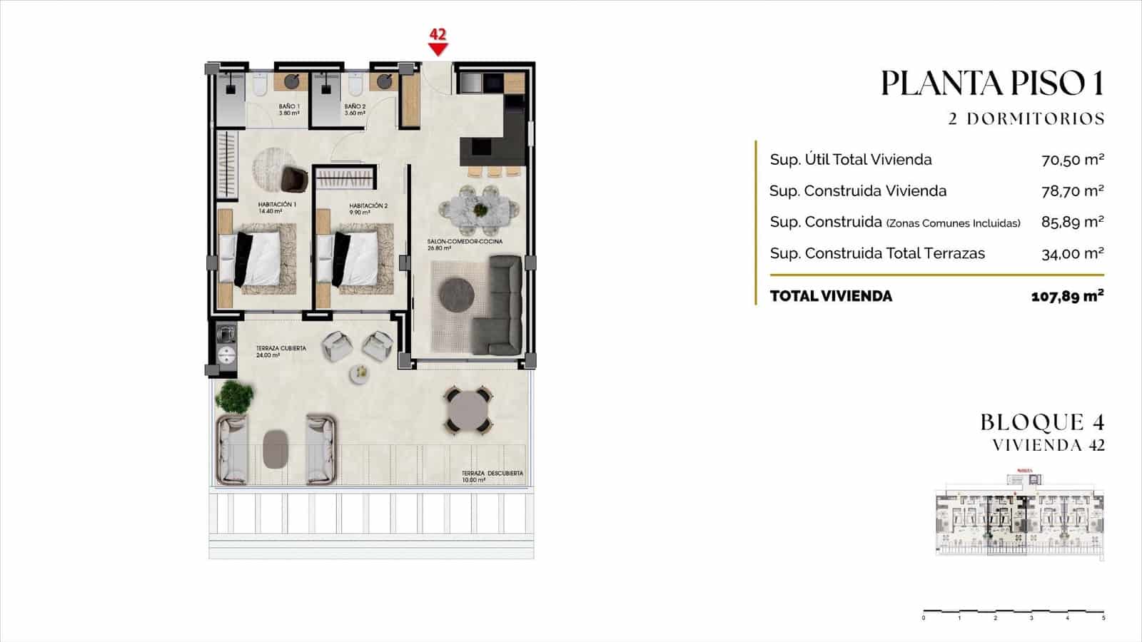 2 sypialnia Apartament na sprzedaż w Finestrat z basenem garażem - 375 000 € (Ref: 9936921)