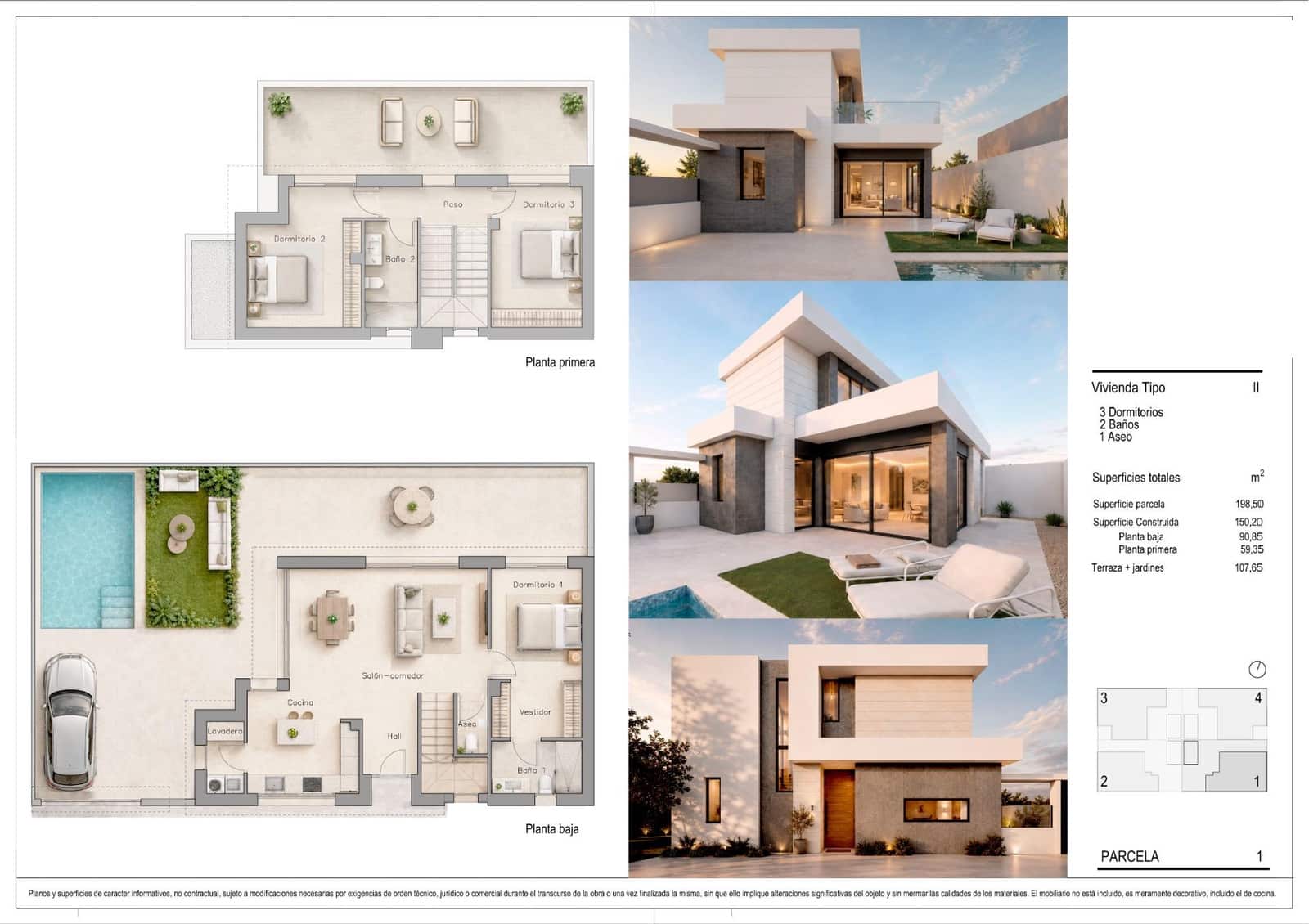 3 soverom Villa til salgs i Pilar de la Horadada med svømmebasseng garasje - € 495 000 (Ref: 9936936)