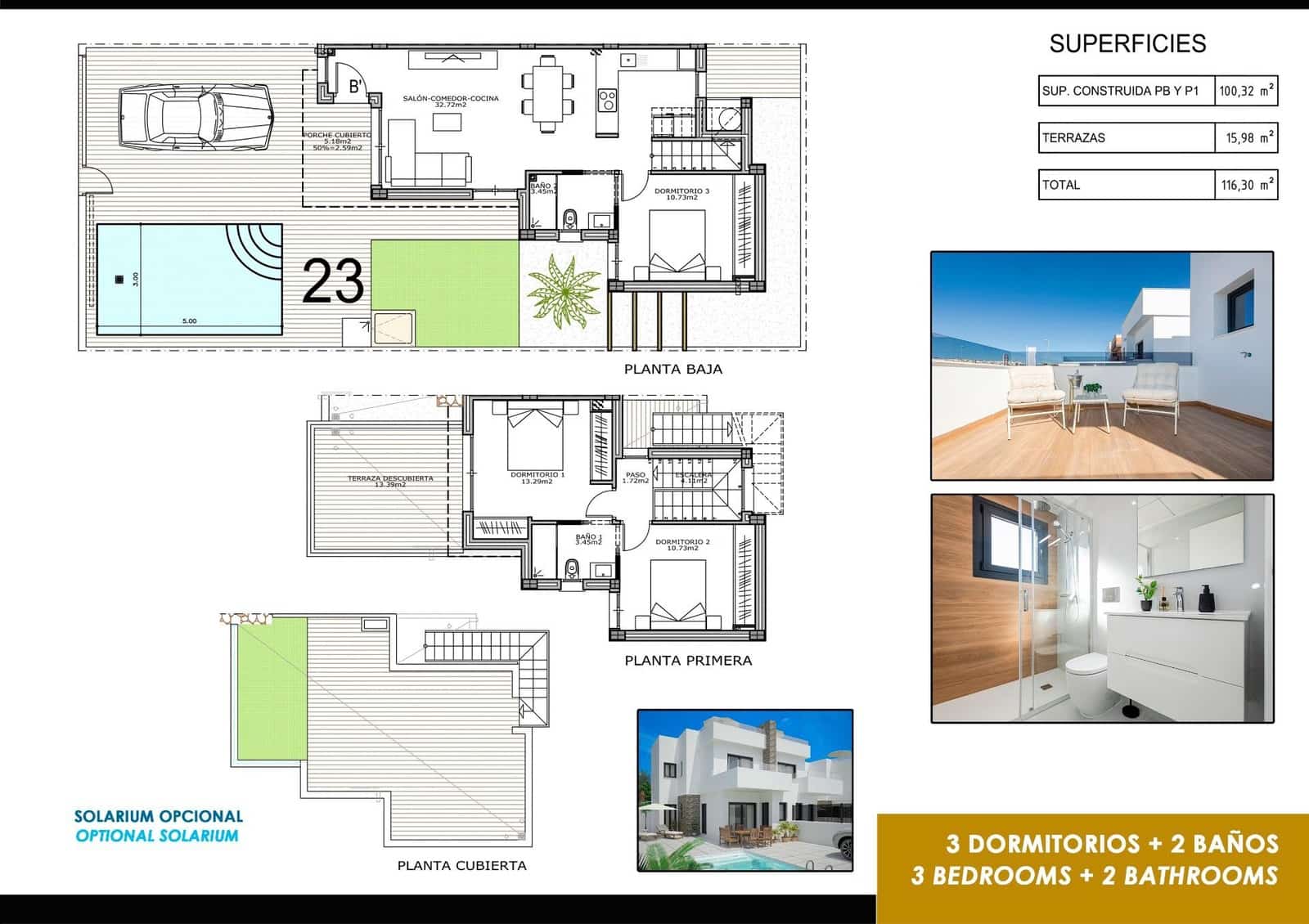 3 Zimmer Villa zu verkaufen in Orihuela mit Pool - 395.000 € (Ref: 9936961)