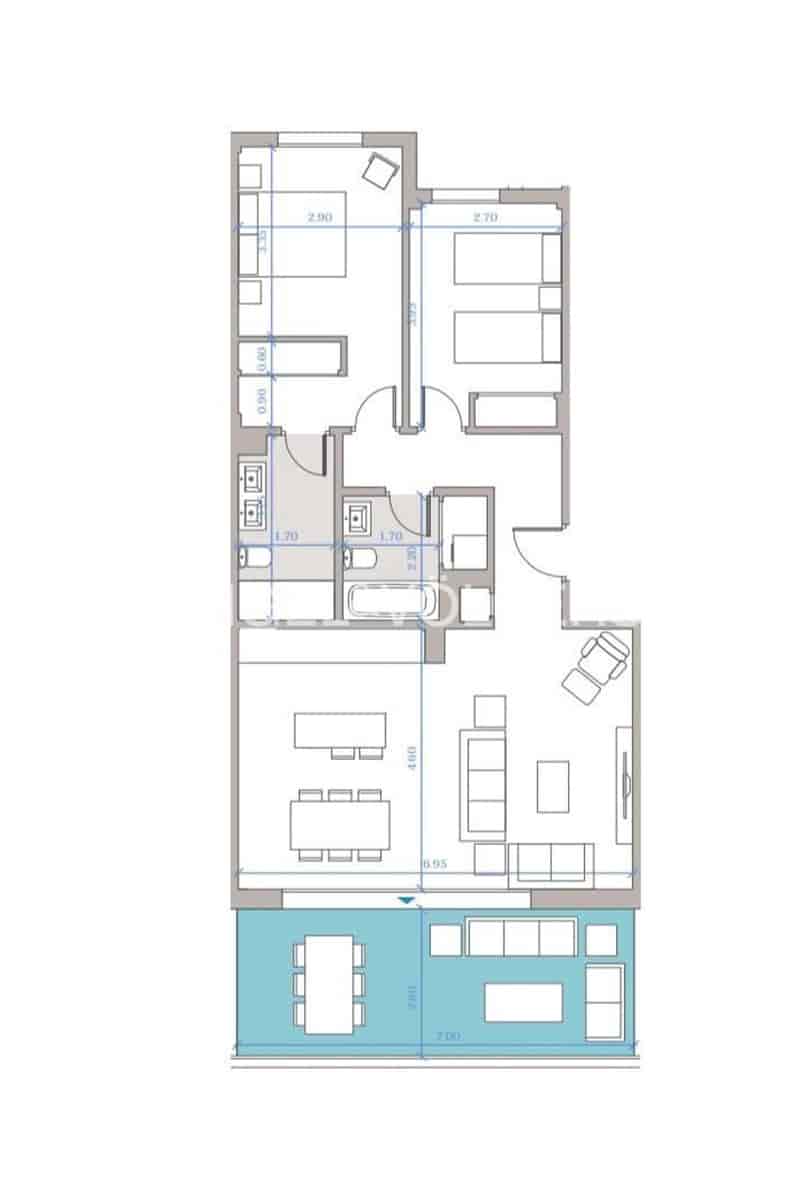 2 soveværelse Lejlighed til salg i Bel-Air med swimmingpool garage - € 460.000 (Ref: 9912521)