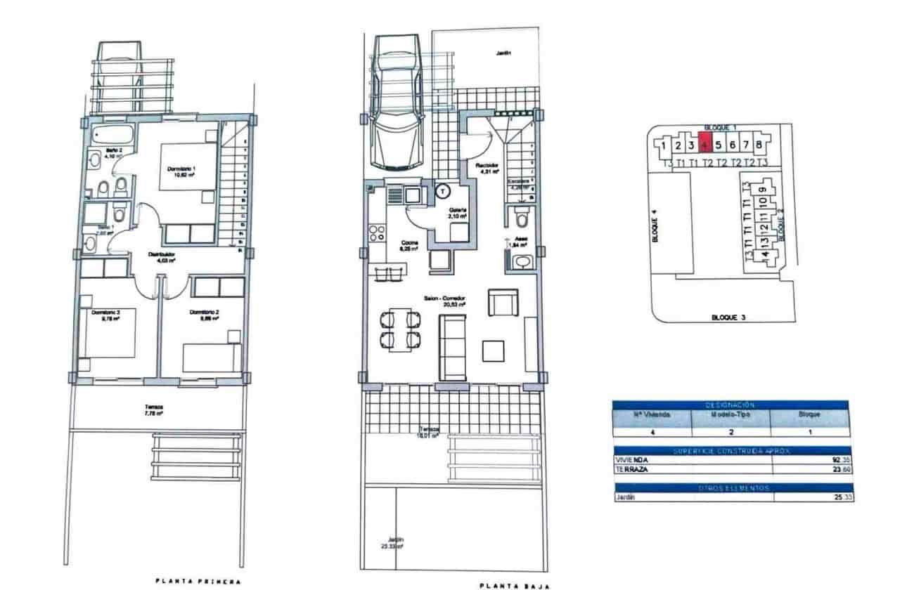 3 makuuhuone Omakotitalo myytävänä paikassa Ciudad Quesada mukana uima-altaan - 260 000 € (Ref: 9861346)