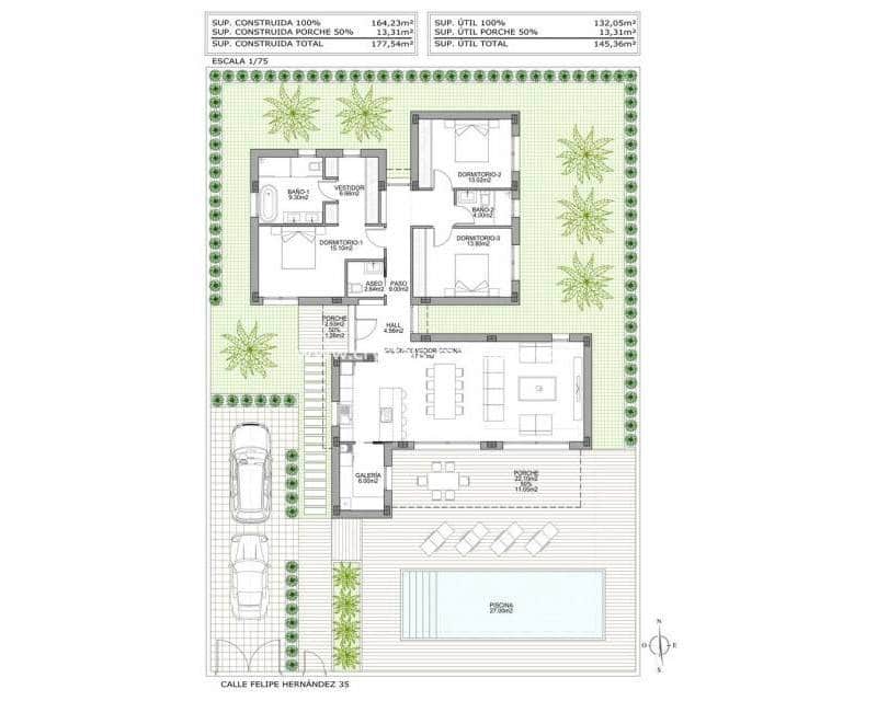 3 sovrum Villa till salu i Benijofar med pool - 611 000 € (Ref: 8846030)