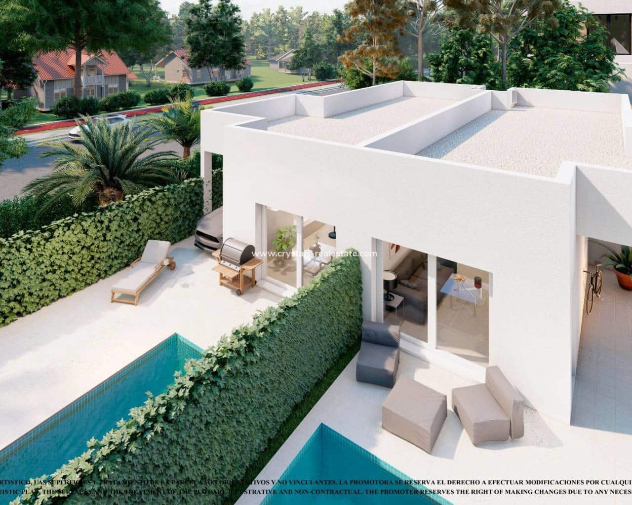2 slaapkamer Halfvrijstaande villa te koop in Los Alcazares met zwembad garage - € 226.000 (Ref: 9579004)