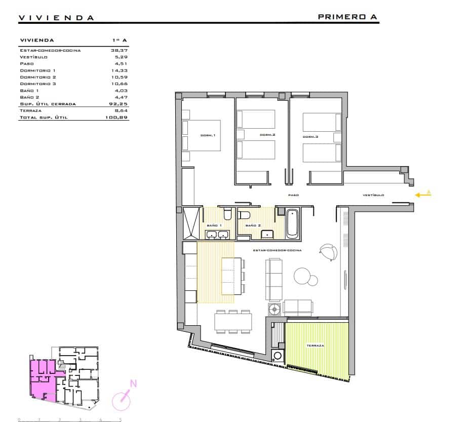 3 soveværelse Lejlighed til salg i Palma de Mallorca med garage - € 739.000 (Ref: 10186409)