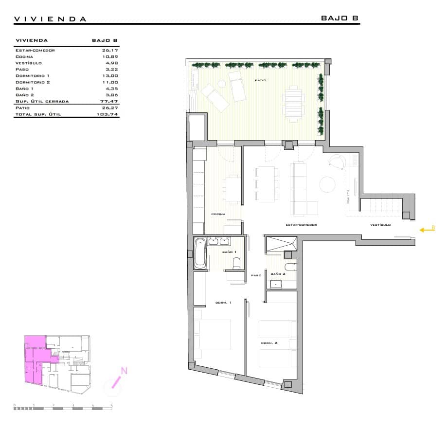 3 soveværelse Lejlighed til salg i Palma de Mallorca med garage - € 625.000 (Ref: 10186415)