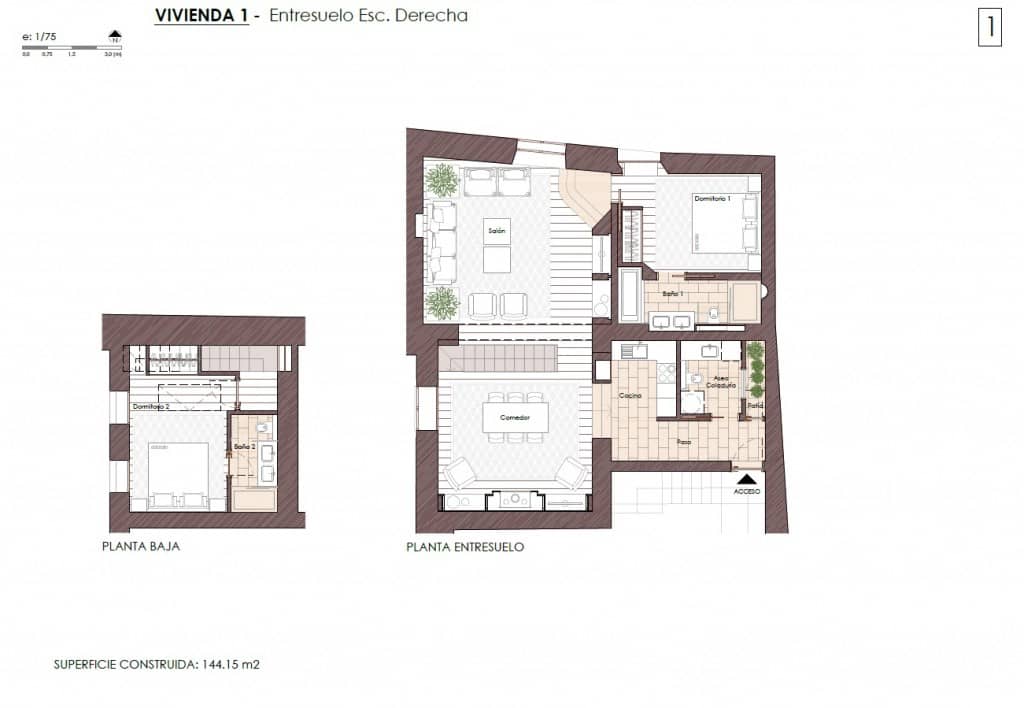 2 sovrum Lägenhet till salu i Palma de Mallorca - 1 235 000 € (Ref: 7371600)