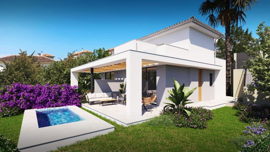 2 soveværelse Semi-Rækkehus til salg i Cala Romantica med swimmingpool - € 389.950 (Ref: 8525014)